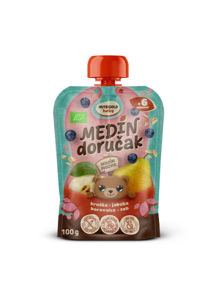 Sadna kaša Medin zajtrk - Organska 100 g Nutrigold Baby