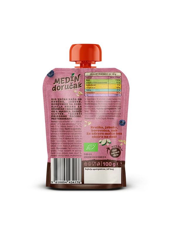 Sadna kaša Medin zajtrk - Organska 100 g Nutrigold Baby