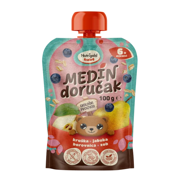 Sadna kaša Medin zajtrk - Organska 100 g Nutrigold Baby