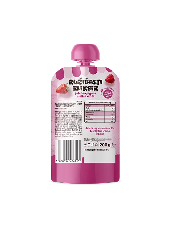 Nutrigold Voćna kaša Ružičasti eliksir u pakiranju od 200g