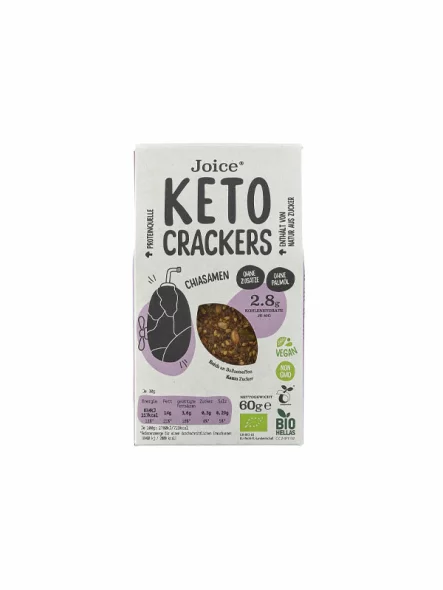 Hrustljavi KETO krekerji Chia - Ekološki 60g JFOODS SA