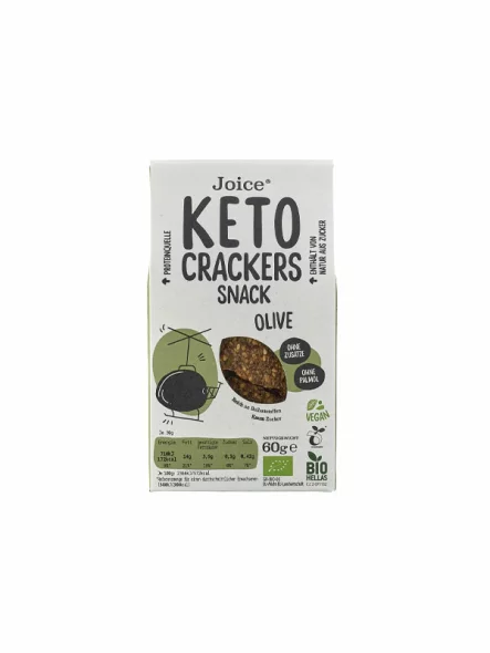 Hrustljavi KETO krekerji Oliva - Ekološki 60g JFOODS SA