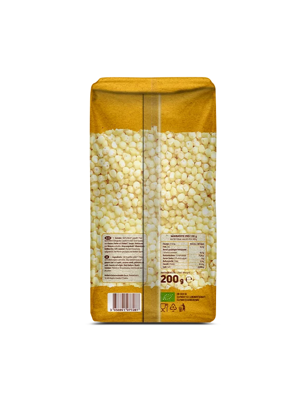 Nutrigold bio proso pops u pakiranju od 200g.