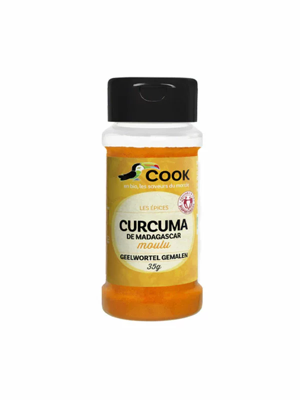 Cook Ekološka Kurkuma Brez glutena v 35 g pakiranju.
