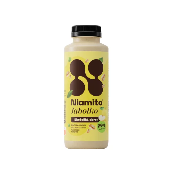 Niamito tekoči obrok z okusom jabolka v 390 ml plastenki.