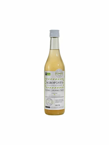 Sirup iz ingverja in limonske trave – 500 ml Agropošta