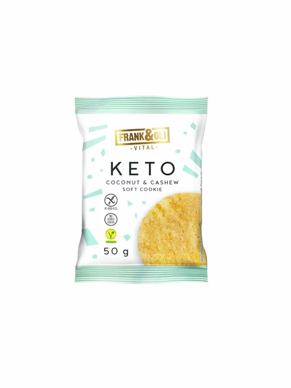 Veganski KETO Piškot Kokos in Indijski oreščki, Brez dodanega sladkorja – 50 g Frank & Oli