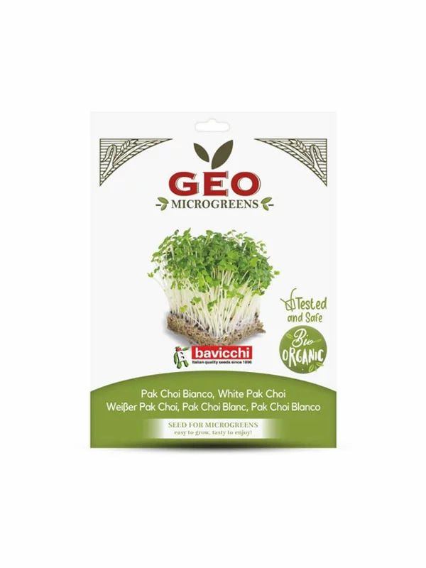 Geo ekološka Semena Pak Choi za kaljenje v 15 g pakiranju.