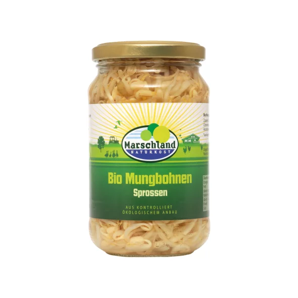 Marschland ekološki kalčki fižola mungo v kozarcu, 330 g.