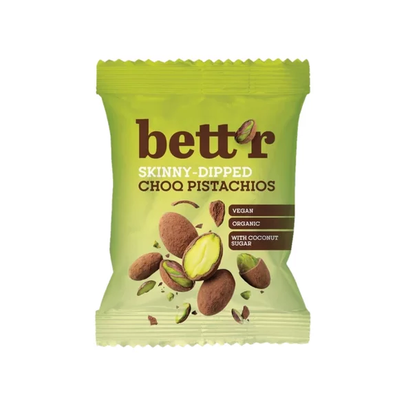 Pistacije v čokoladi – Ekološke 40 g Bett’r