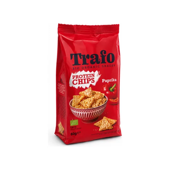 Beljakovinski čips Paprika – Ekološki 60 g Trafo