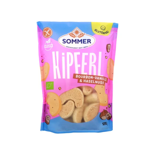Vaniljevi piškoti brez glutena (rogljički) – Ekološki 125 g Sommer