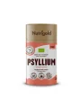 Nutrigold ekološki psyllium prah v rjavi valjkasti embalaži, 250g.