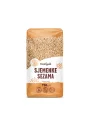 Nutrigold sezamova semena v prozorni plastični embalaži.
