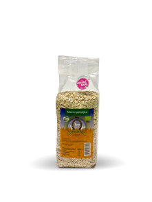 Eko Jazo ekološki ovseni kosmiči v prozorni plastični embalaži, 500g.