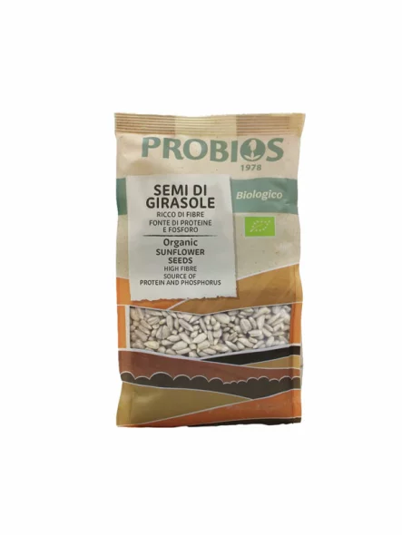 Probios ekološka sončnična semena brez glutena v plastični embalaži, 300g.