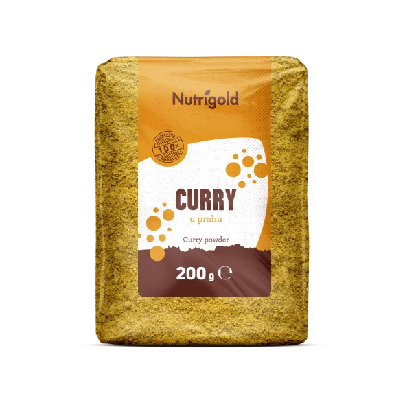 Nutrigold curry v prahu v 200 gramski prozorni ni embalaži.plastič