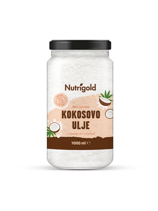 Kokosovo olje brez vonja - Kozarec 1000ml Nutrigold