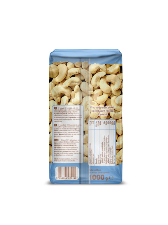 Nutrigold ekološki surovi insijdki oreščki v prozorni plastični embalaži, 1000g.
