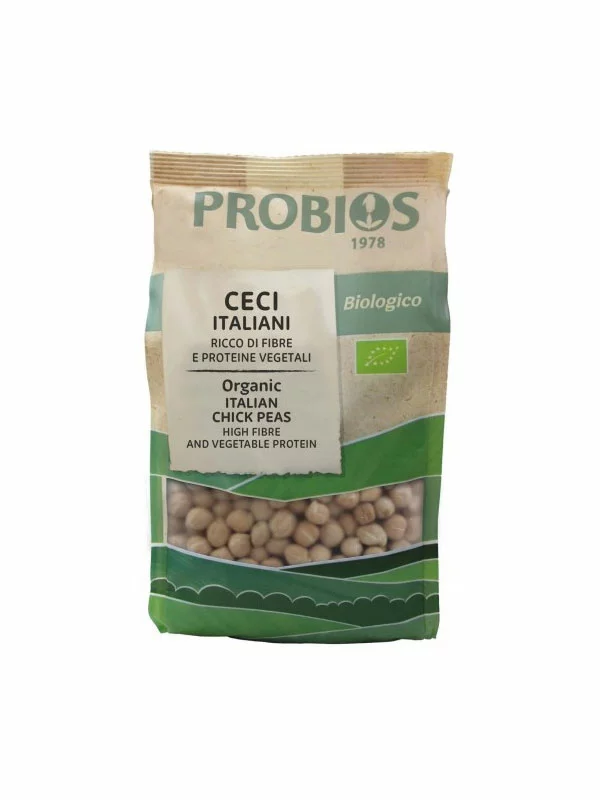 Probios ekološka čičerika brez glutena v zeleni plastični embalaži, 400g.