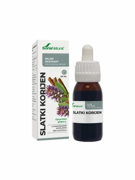 Soria Natural naravni izvleček sladkega korena v steklenički, 50ml.