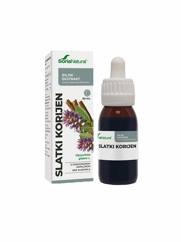 Soria Natural naravni izvleček sladkega korena v steklenički, 50ml.