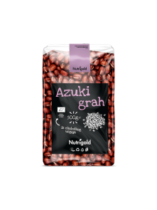 Nutrigold azuki fižol i ekološke pridelave v prozorni embalaži, 500 gramov