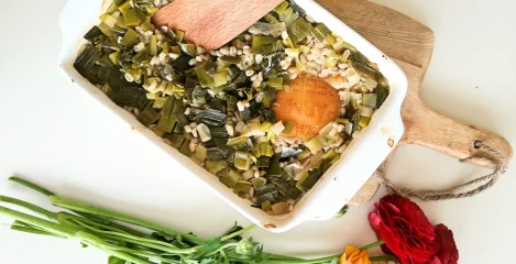 Zapečen orzotto - ječmen v popolnoma drugačni obliki