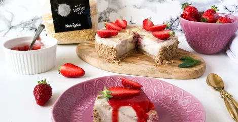Proseni cheesecake z jagodnim coulisom