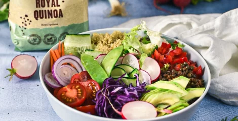Buddha bowl s kvinojo