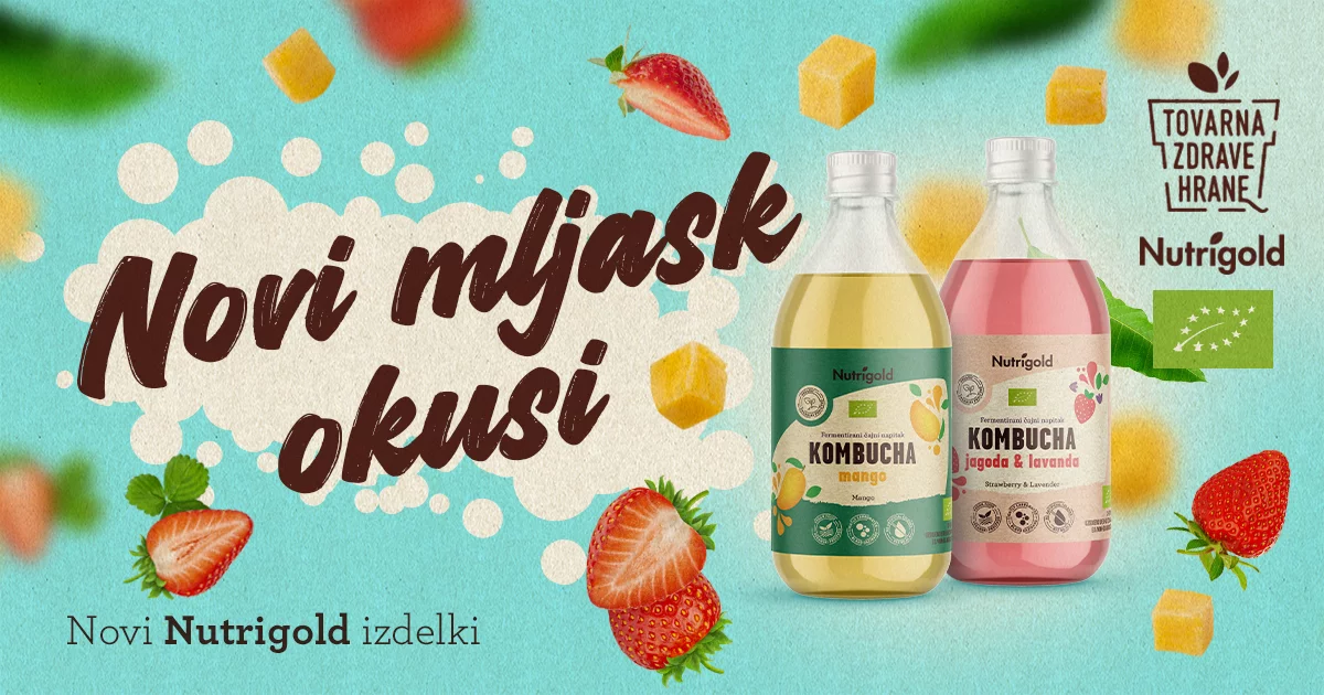 Nazdravimo poletju z novimi osvežilnimi okusi Nutrigold kombuche!