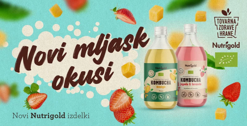 Nazdravimo poletju z novimi osvežilnimi okusi Nutrigold kombuche!