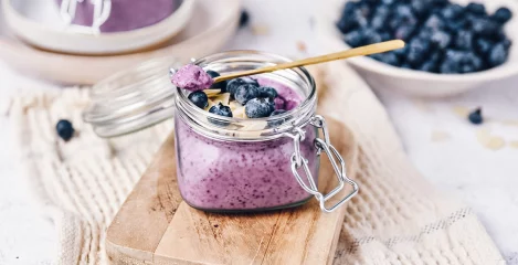 Ajdov puding z borovnicami