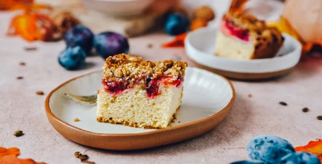 Posladkajte sezono - jogurtove kocke s svežimi slivami!