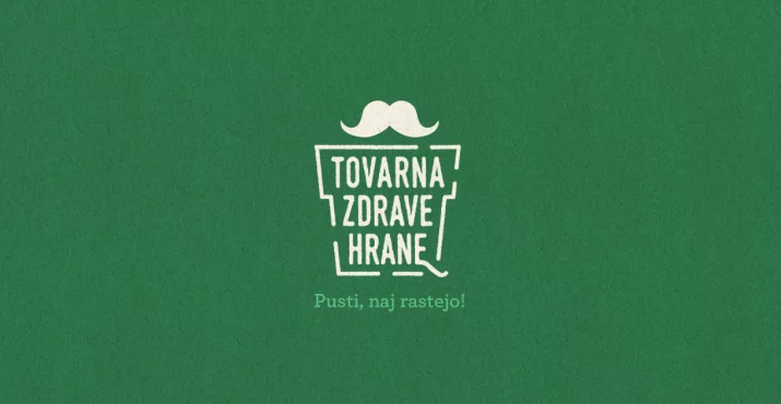 Zeleni vizuali Tovarna Zdrave Hrane z belimi brki in napisom Movember - Ozaveščamo o zdravju moškihpisom Movember - Ozaveščamo o zdravju moških