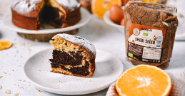 Marmorna umetnost čokoladne torte s pomarančo