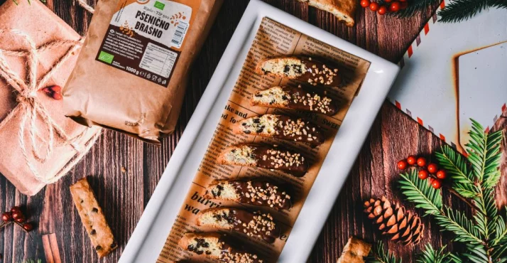 Biscotti s čokolado in pomarančo