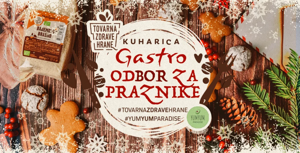 Naslovnica kuharice s prazničnimi recepti za božič