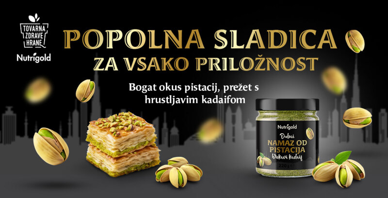 Nutrigold dubajski pistacijev namaz s hrustljavim kadaifom