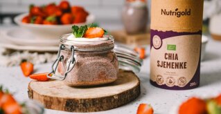 Chia puding z jagodami