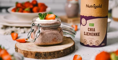 Chia puding z jagodami