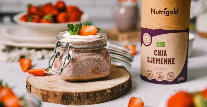 Chia puding z jagodami