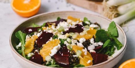 Solata iz črne leče s pomarančo – instashop