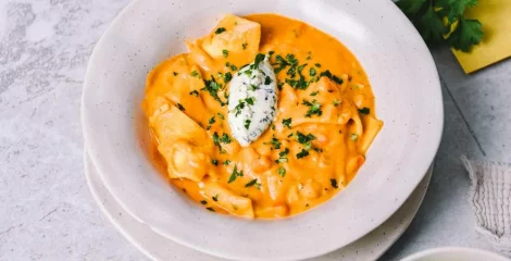 Juha z lazanjo in ricotta kremo