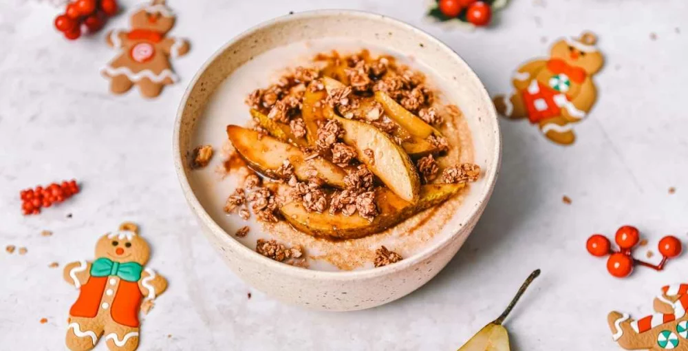 Prosena kaša s karameliziranimi hruškami