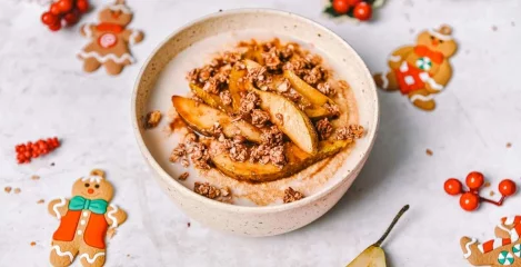 Prosena kaša s karameliziranimi hruškami