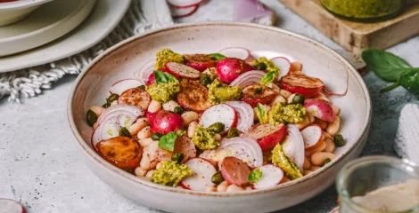 Pesto iz listov redkvice