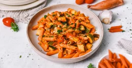 Recept za Ratatouille testenine z rdečo lečo