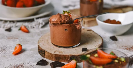 Beljakovinski čokoladni mousse