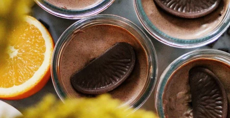 Čokolada in pomaranča chia puding